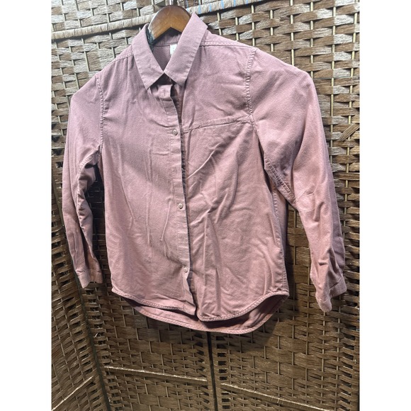 Lululemon 6 Mauve Button Down Shirt Long Sleeve Collared Top Casual Everyday - Picture 2 of 6